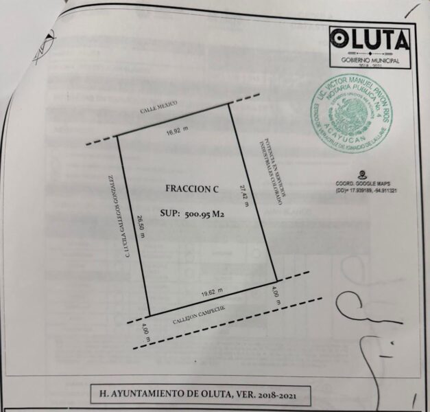 TERRENO EN VENTA O RENTA, OLUTA, VER.